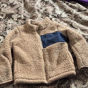 Jumping Beans Tan and Blue Kids Puffer Jacket